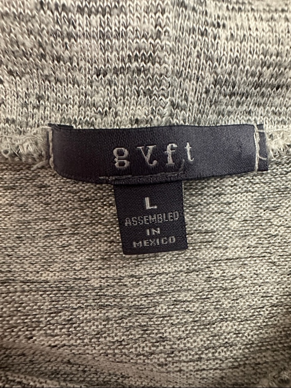 EUC Relaxed Funnel Neck Women's Sweater in Heather Light Gray & Cream - Picture 2 of 7